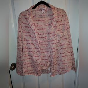Victoria's Secret Cotton Long Pajama set. Size Large.